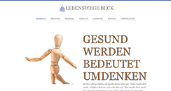 Desktop Screenshot of lebenswegebeck.at