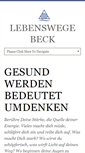 Mobile Screenshot of lebenswegebeck.at